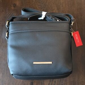 Rosetti Black Shoulder Bag with Gold Detail